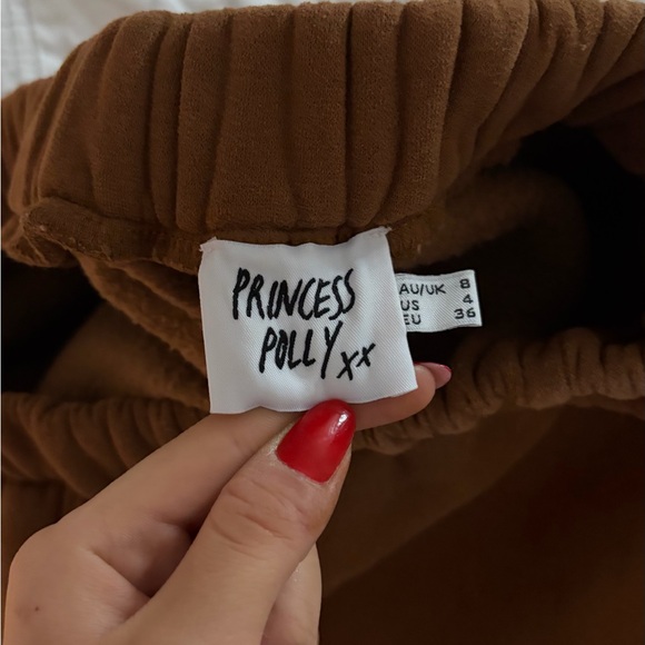 Princess Polly Chocolate Brown Athletic Shorts - Picture 3 of 3